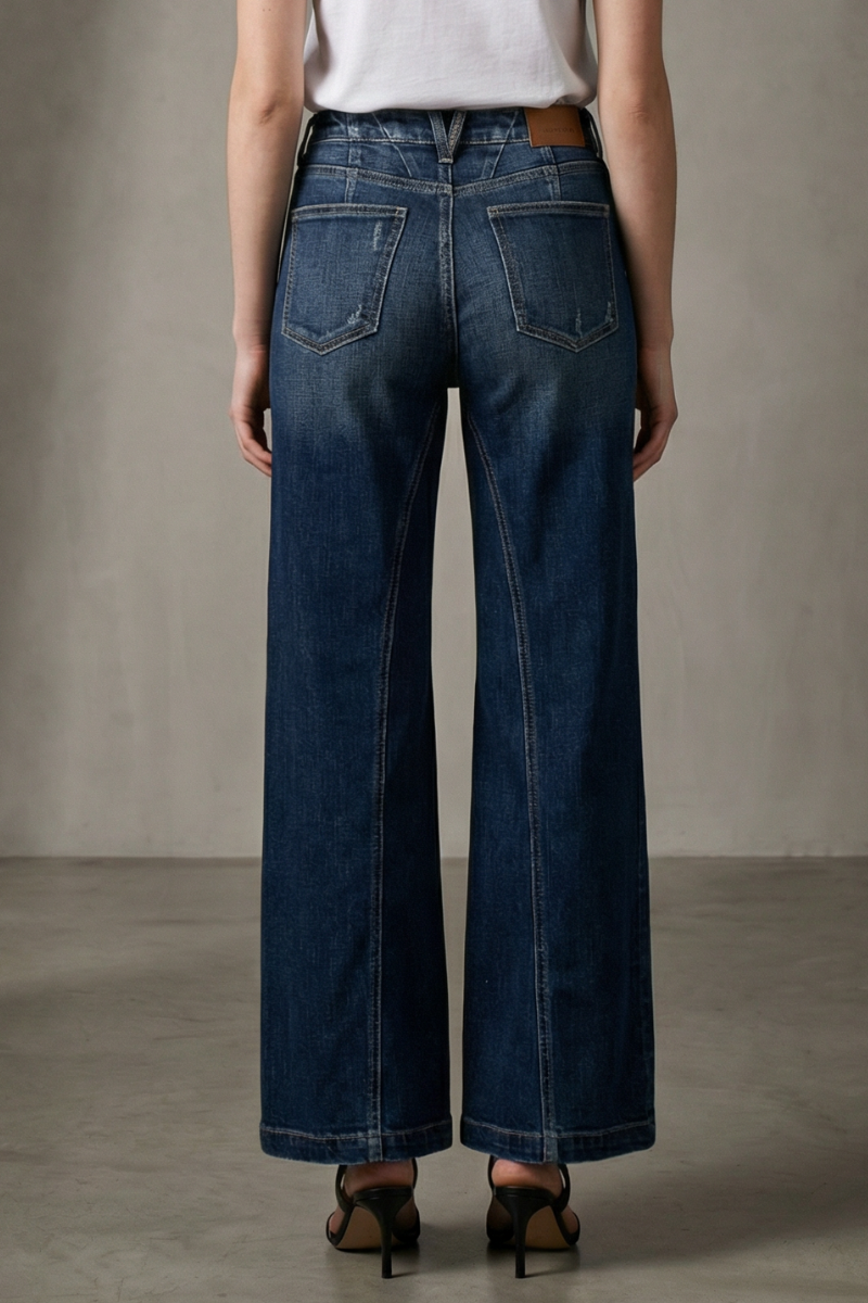 High Rise Relaxed Flared Jeans