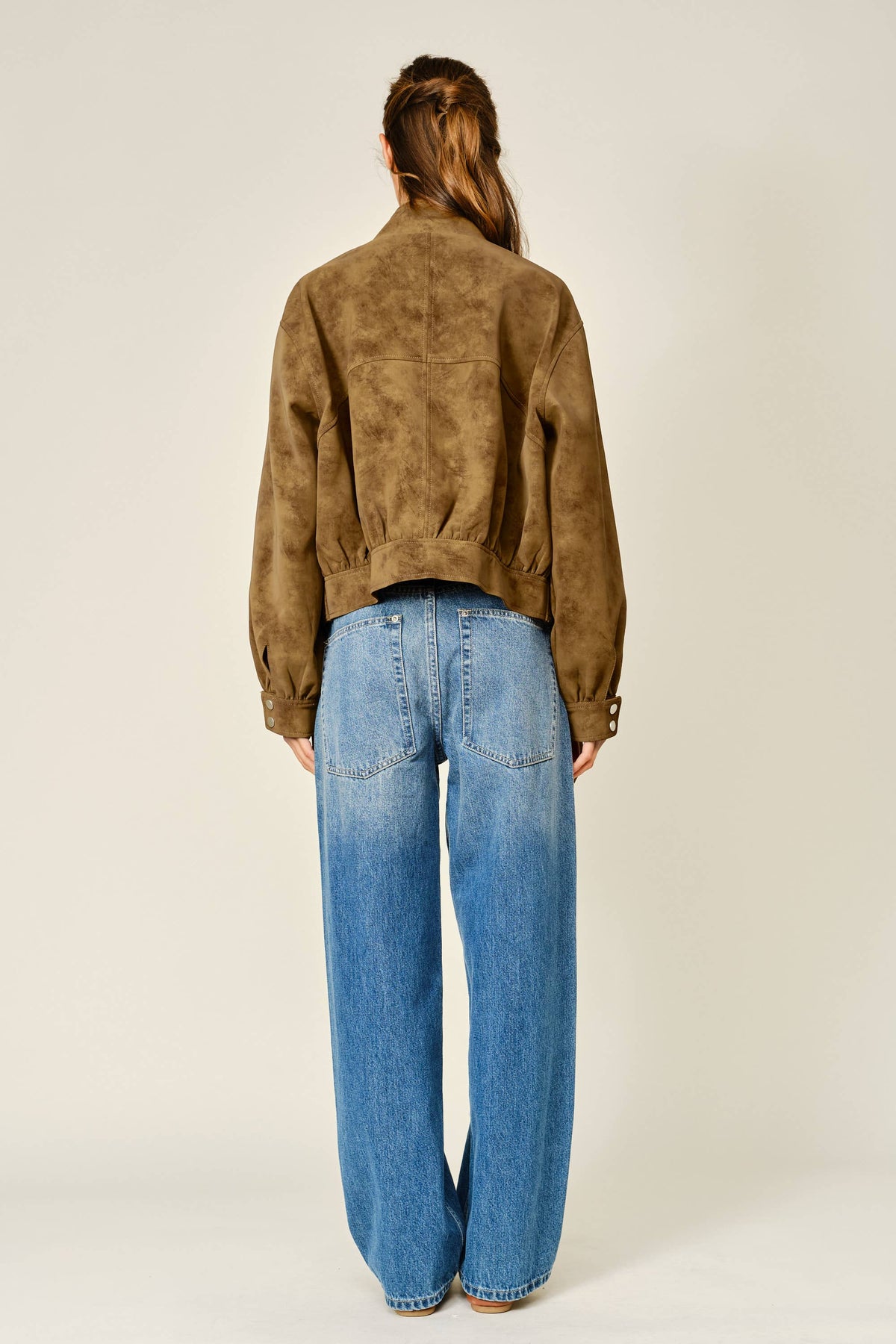 Vintage Belted Bomber Jacket