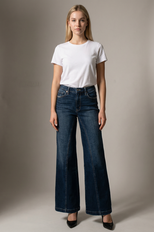 High Rise Relaxed Flared Jeans