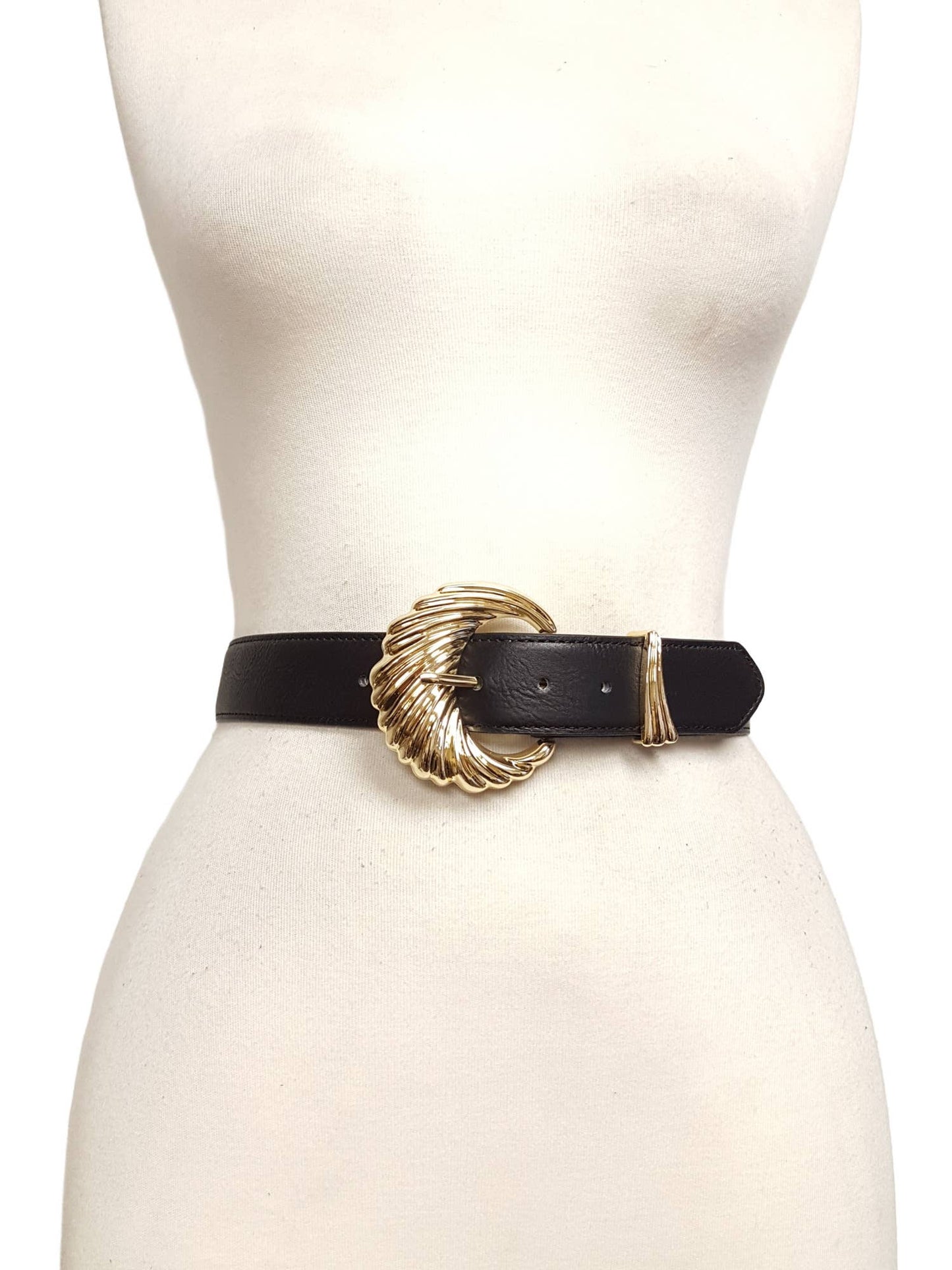 Shiny Gold Buckle and Loop Belt