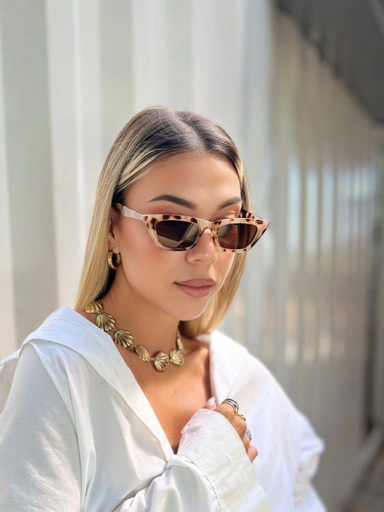 White Leopard Sunglasses