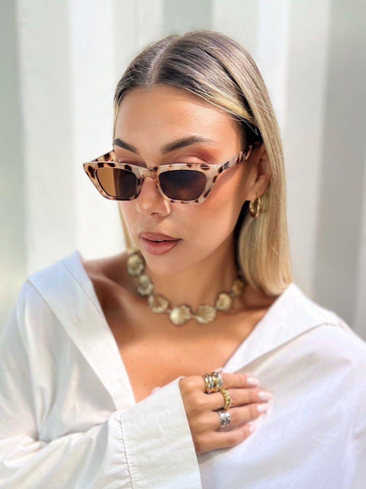 White Leopard Sunglasses