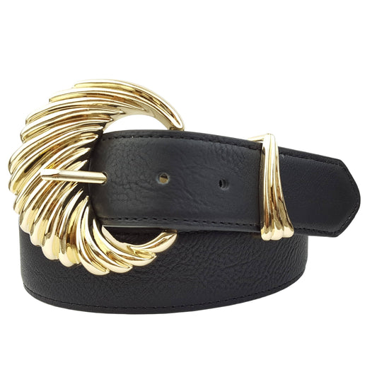 Shiny Gold Buckle and Loop Belt