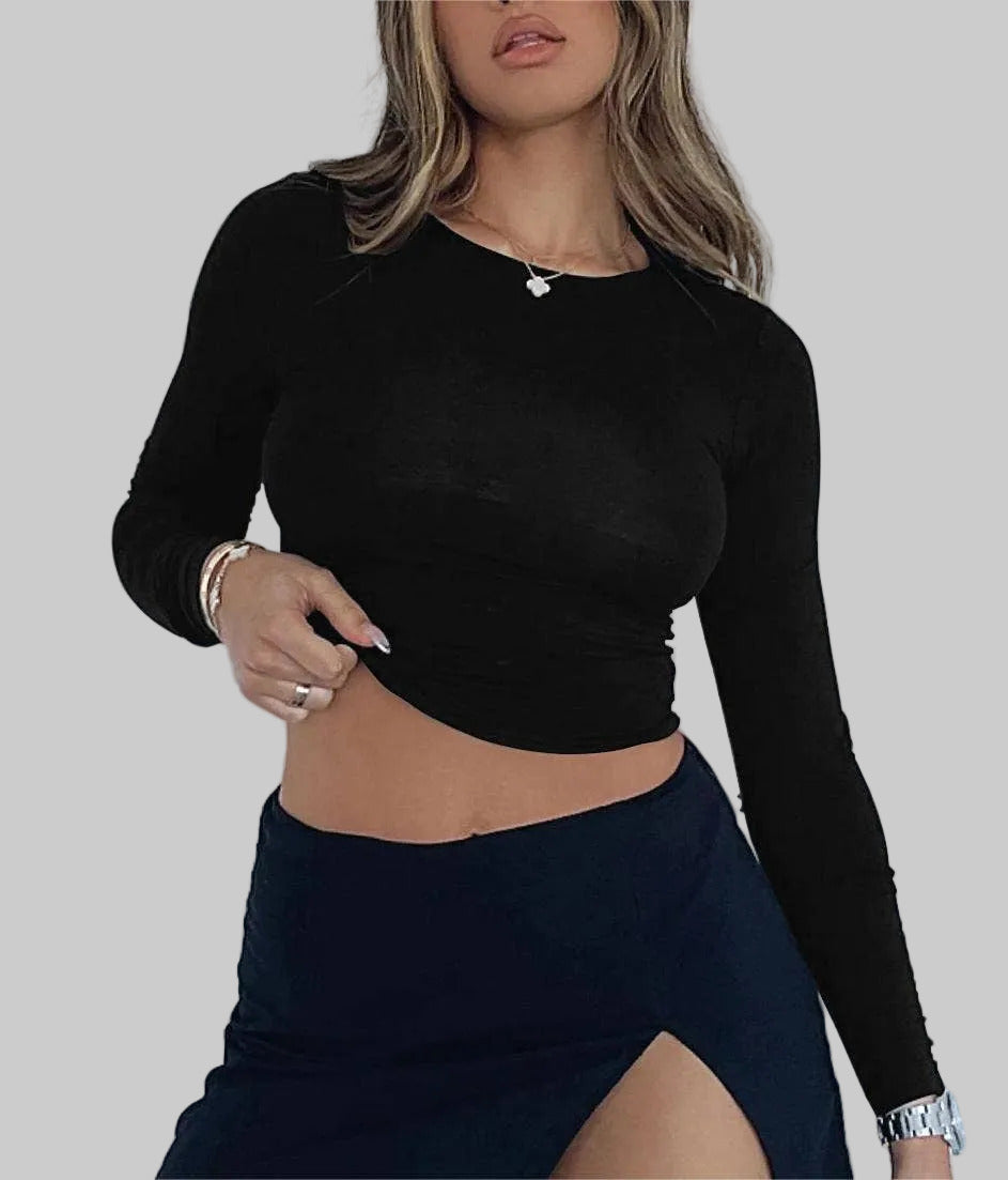 Slim fit long sleeve Basic tee