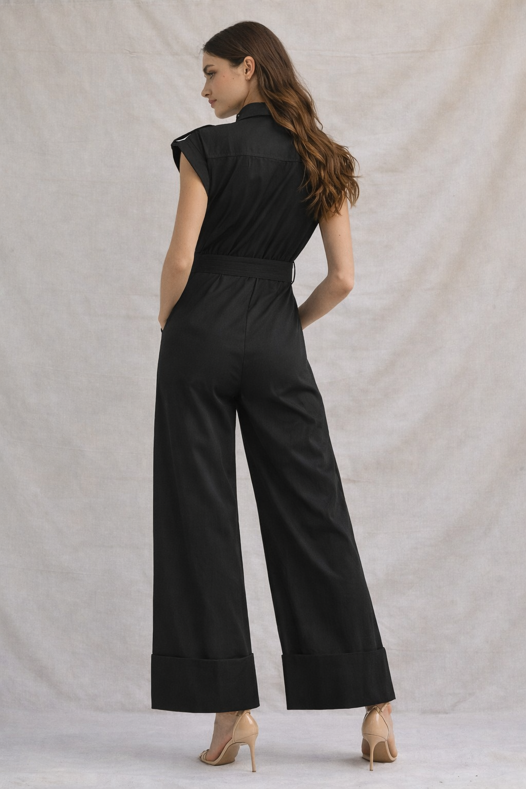 Structured Belted Jumpsuit