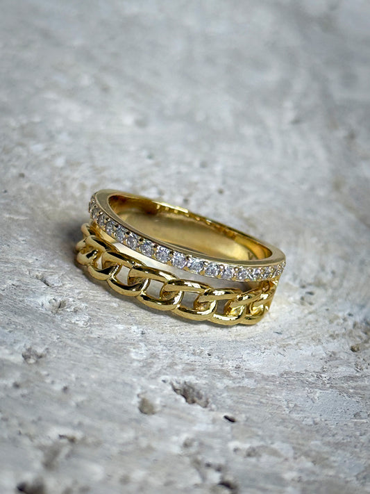 Jolene Cz Chain Ring