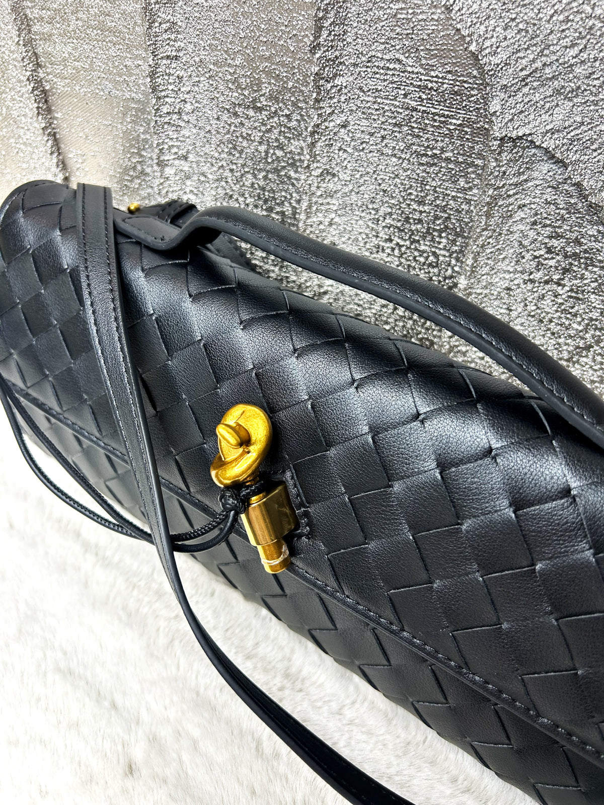 Genuine Leather Knot Clutch