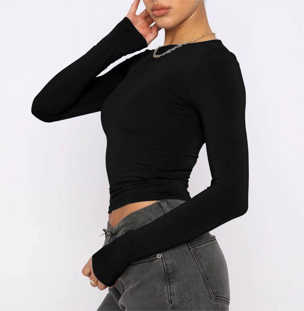 Slim fit long sleeve Basic tee