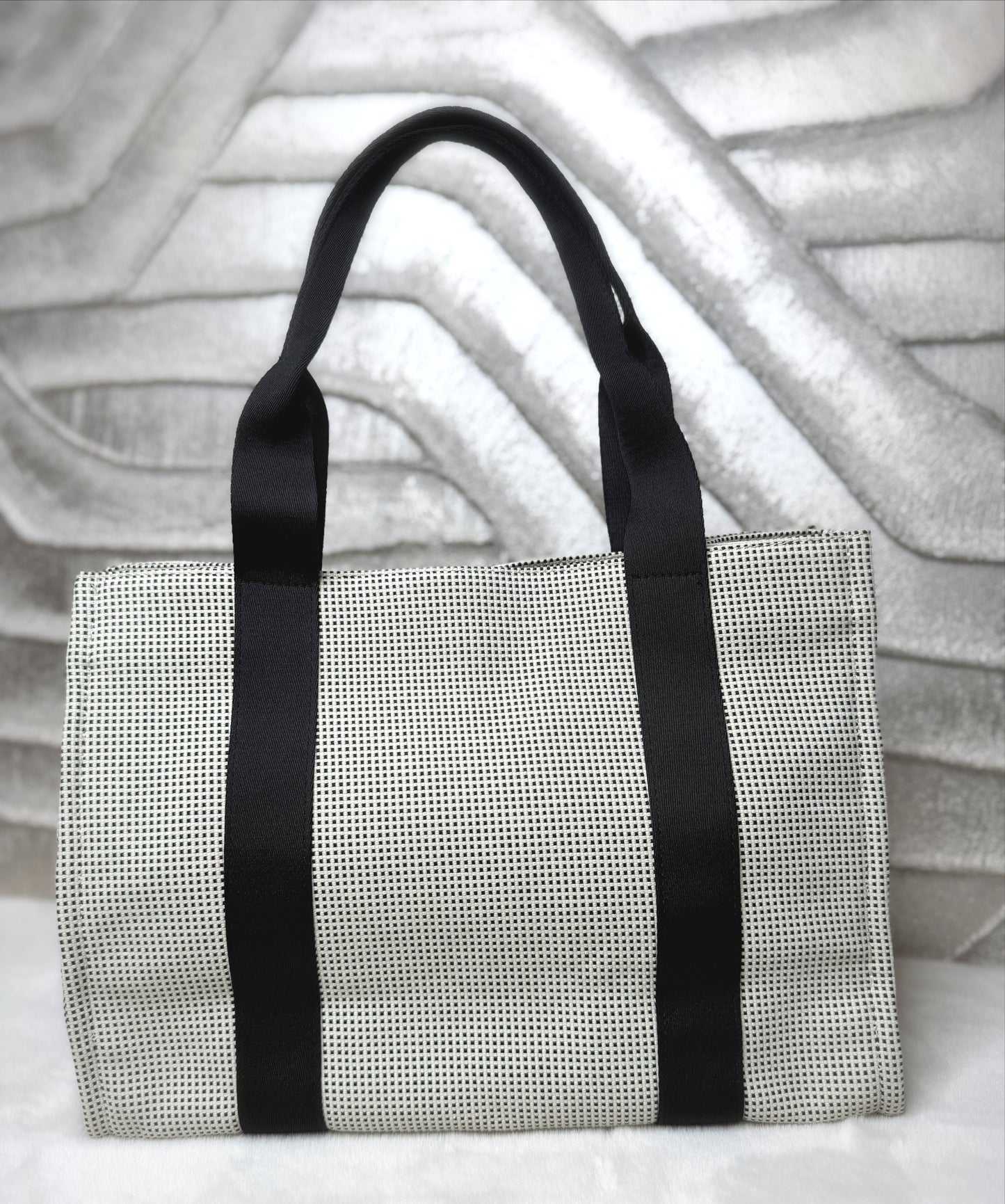 Two-Tone Cotton Canvas Tote Bag