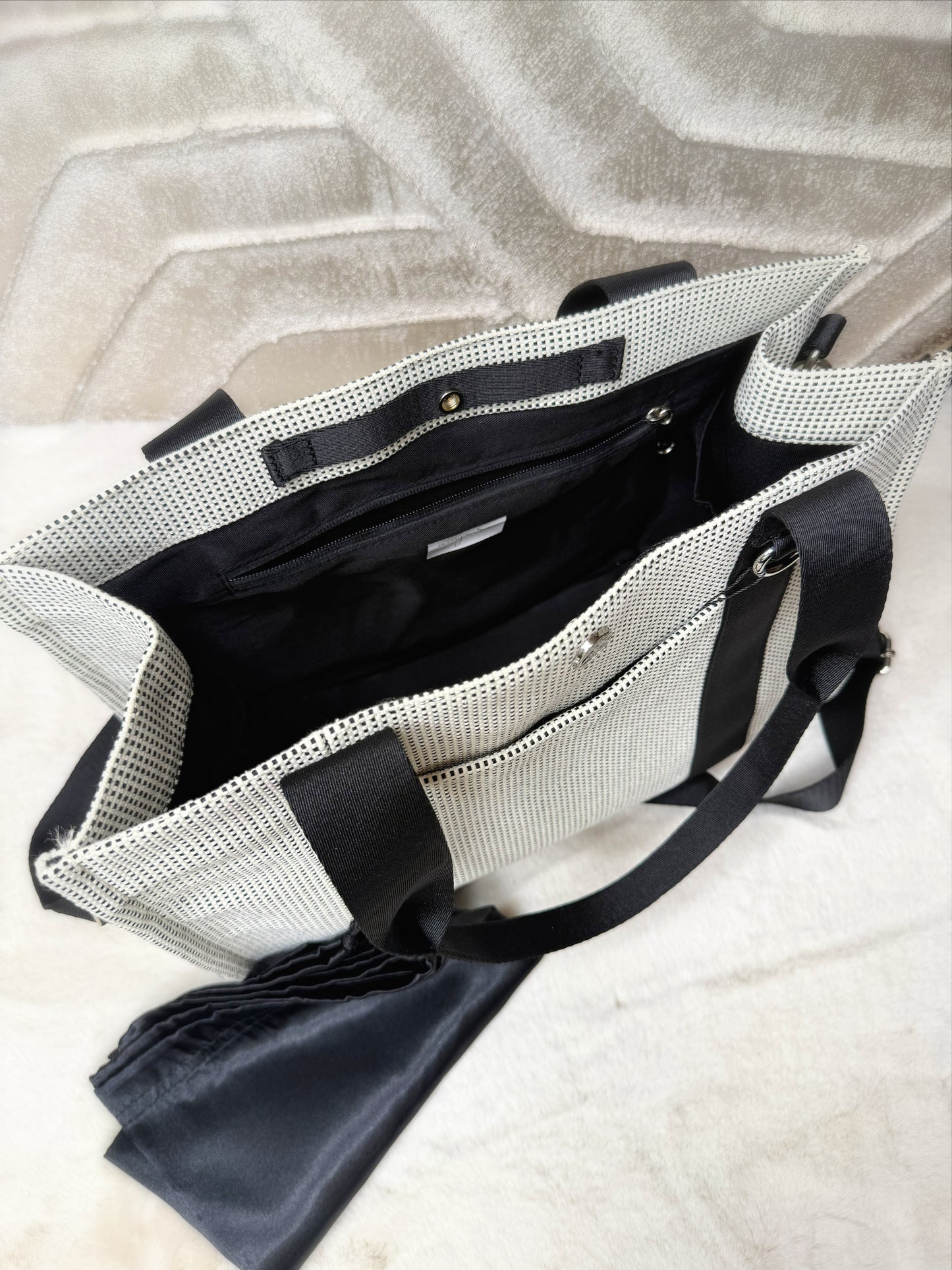 Two-Tone Cotton Canvas Tote Bag