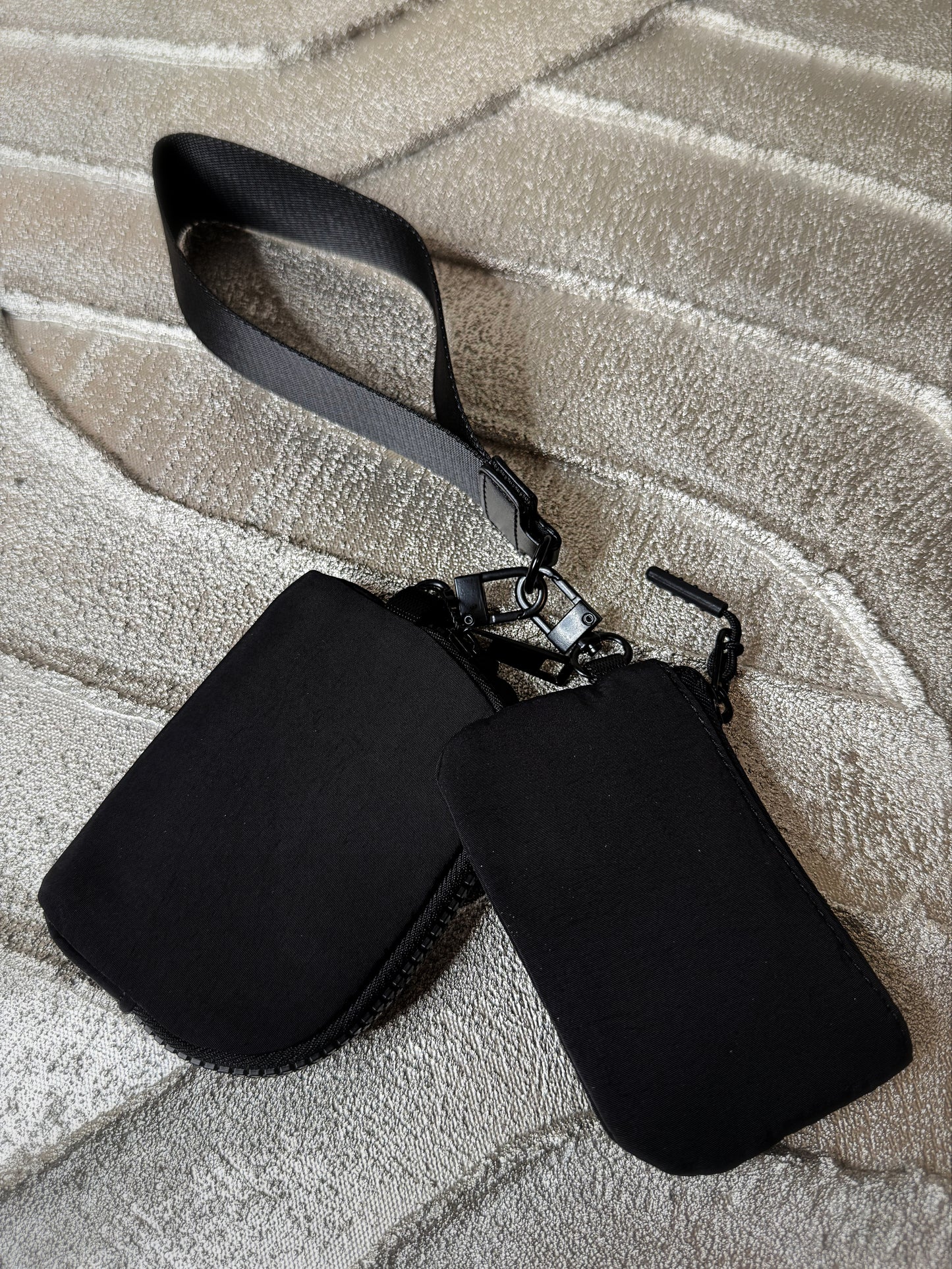Dual Pouch Wristlet Strap Wallet