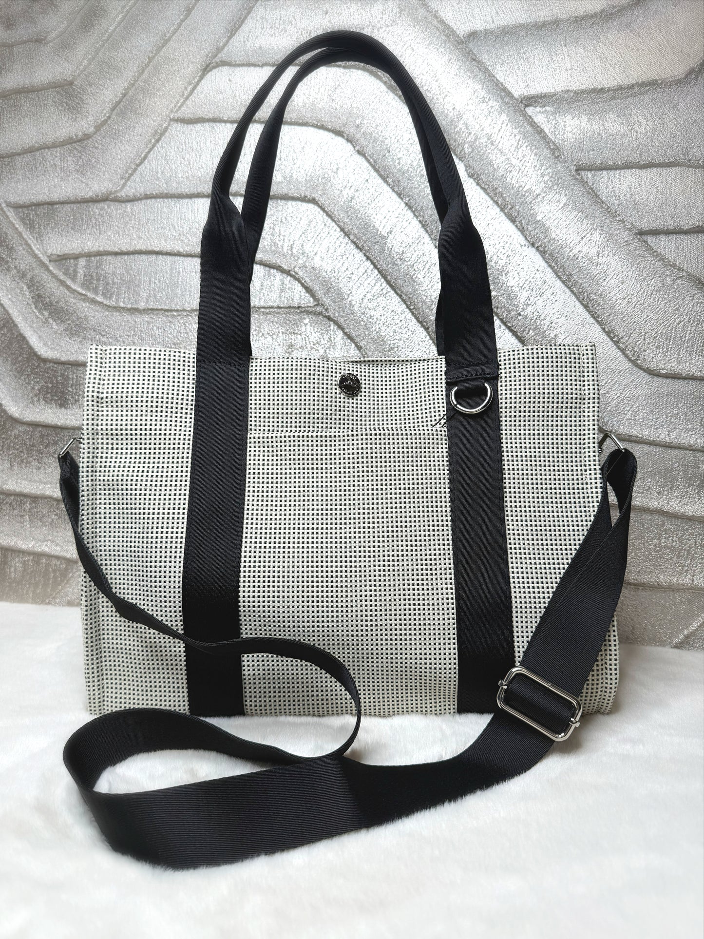 Two-Tone Cotton Canvas Tote Bag