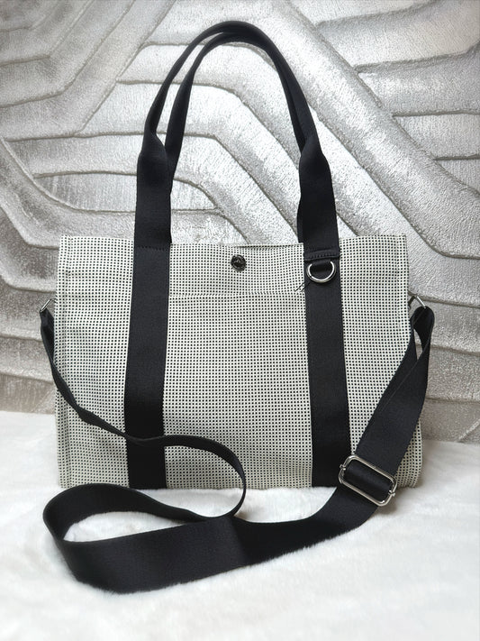 Two-Tone Cotton Canvas Tote Bag